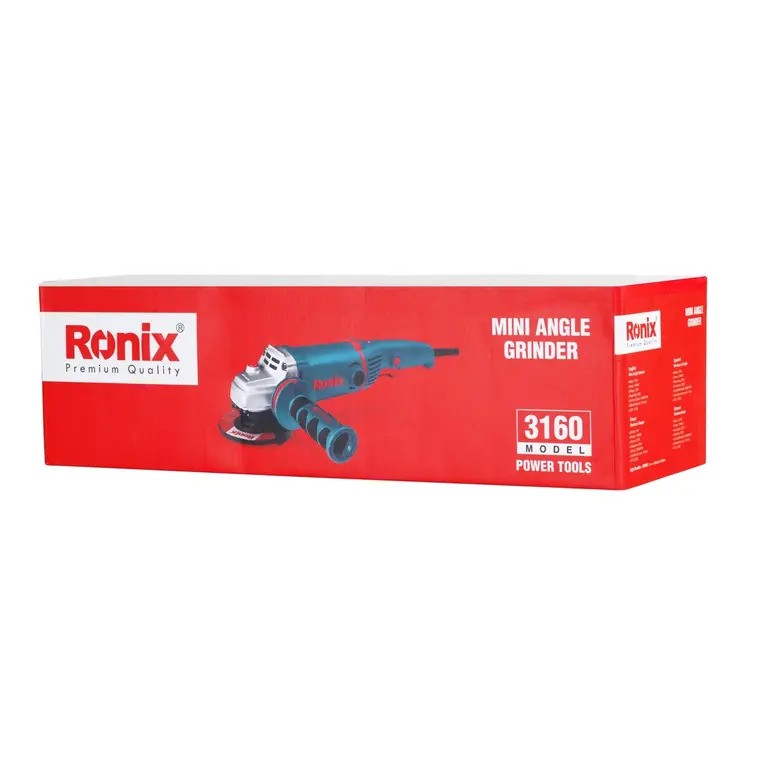 مینی فرز برقی مدل 3160 رونیکس دسته بلند دیمردار 115 میلی متری 1400 وات RONIX